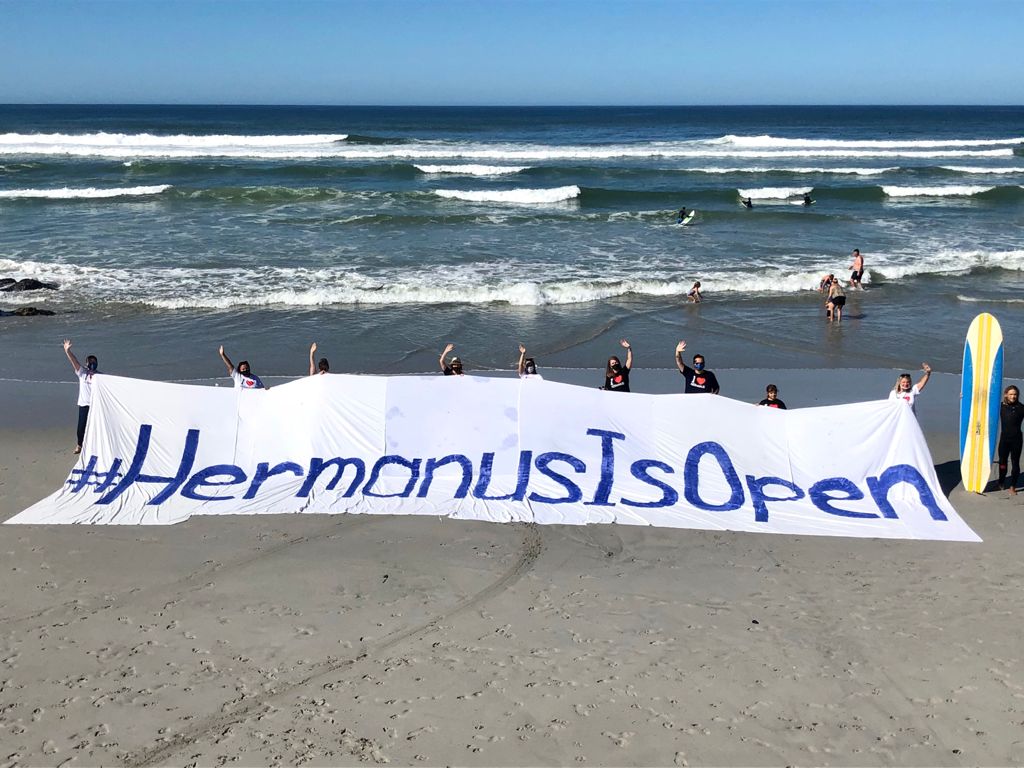 Hermanus beaches are now OPEN - Hermanus is open too - #HermanusIsOpen - I Love Hermanus - near Cape Town, South Africa