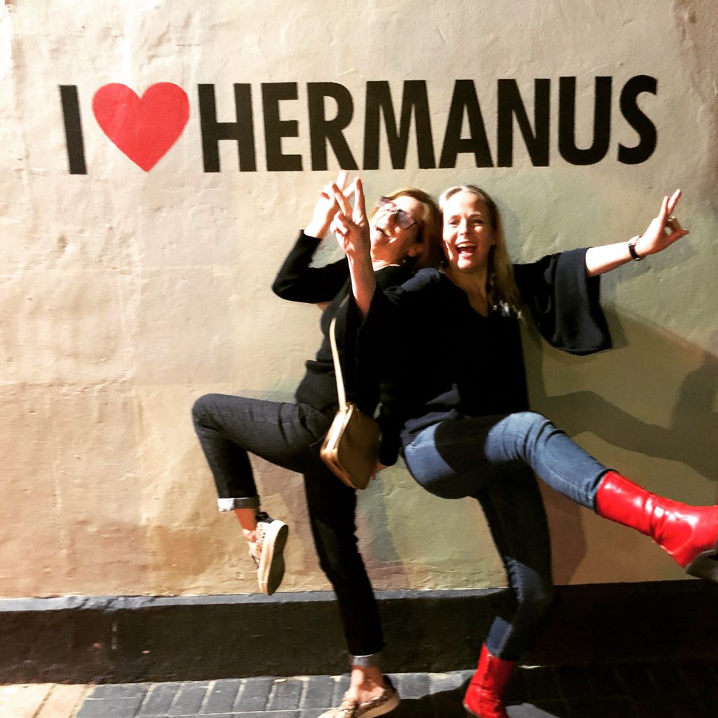 I ❤️ Hermanus painting on white wall, near Cape Town, South Africa