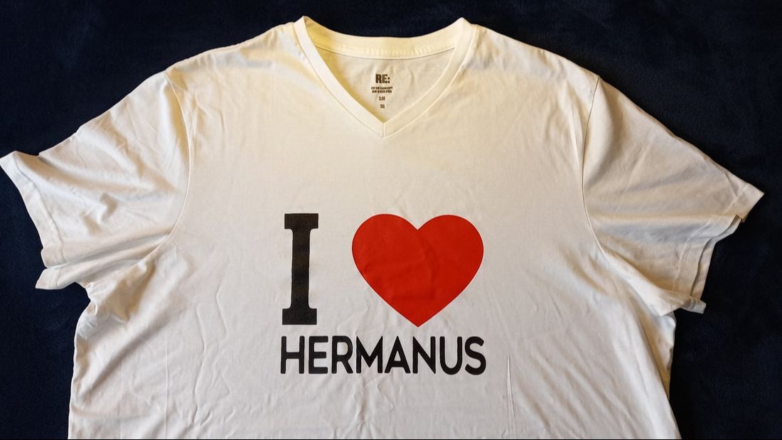 i love Hermanus white tshirt